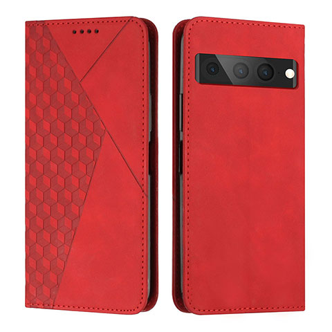 Funda de Cuero Cartera con Soporte Carcasa Y02X para Google Pixel 7 Pro 5G Rojo