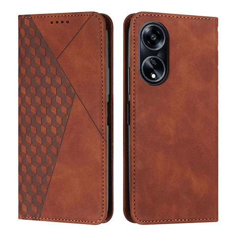 Funda de Cuero Cartera con Soporte Carcasa Y02X para Huawei Honor X5 Plus Marron