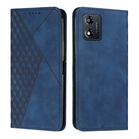 Funda de Cuero Cartera con Soporte Carcasa Y02X para Motorola Moto E13 Azul