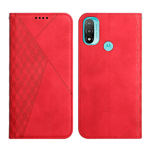 Funda de Cuero Cartera con Soporte Carcasa Y02X para Motorola Moto E20 Rojo