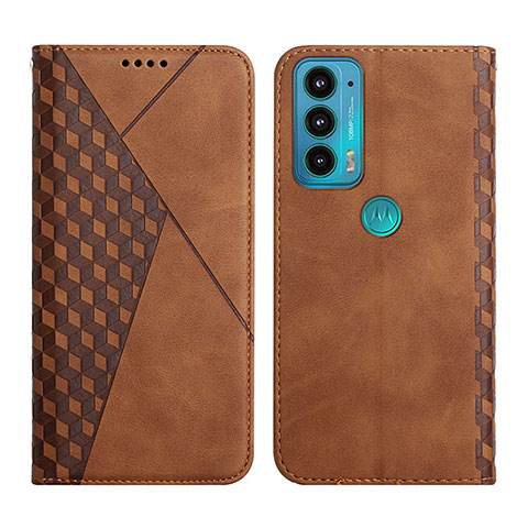 Funda de Cuero Cartera con Soporte Carcasa Y02X para Motorola Moto Edge 20 5G Marron