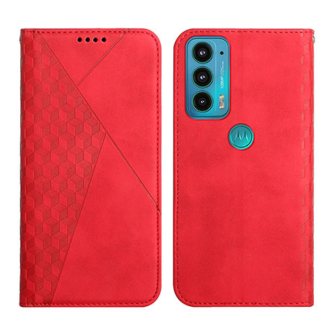 Funda de Cuero Cartera con Soporte Carcasa Y02X para Motorola Moto Edge 20 5G Rojo