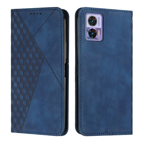 Funda de Cuero Cartera con Soporte Carcasa Y02X para Motorola Moto Edge 30 Lite 5G Azul