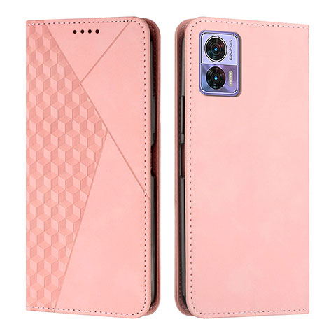 Funda de Cuero Cartera con Soporte Carcasa Y02X para Motorola Moto Edge 30 Lite 5G Oro Rosa