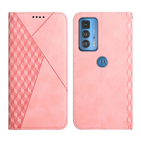 Funda de Cuero Cartera con Soporte Carcasa Y02X para Motorola Moto Edge S Pro 5G Oro Rosa