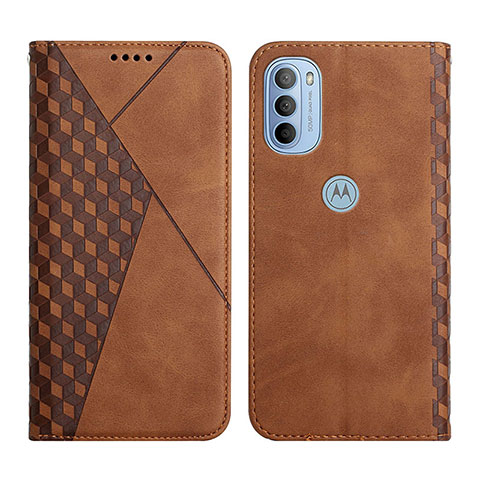 Funda de Cuero Cartera con Soporte Carcasa Y02X para Motorola Moto G31 Marron