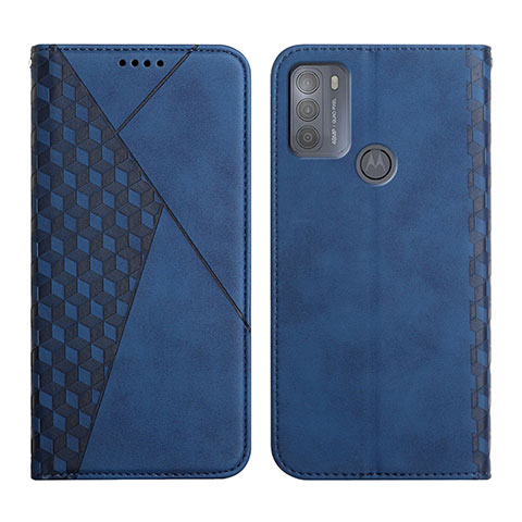 Funda de Cuero Cartera con Soporte Carcasa Y02X para Motorola Moto G50 Azul