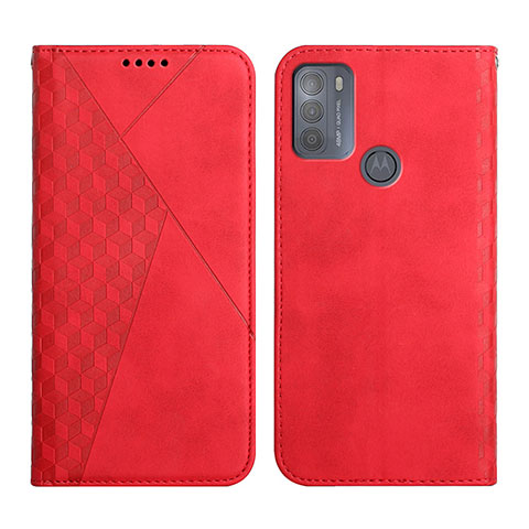 Funda de Cuero Cartera con Soporte Carcasa Y02X para Motorola Moto G50 Rojo