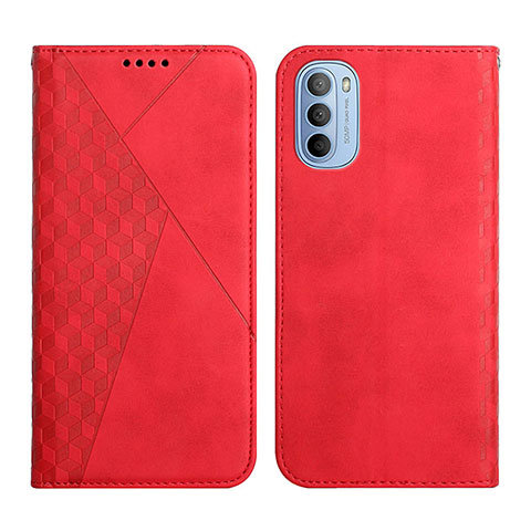 Funda de Cuero Cartera con Soporte Carcasa Y02X para Motorola Moto G51 5G Rojo