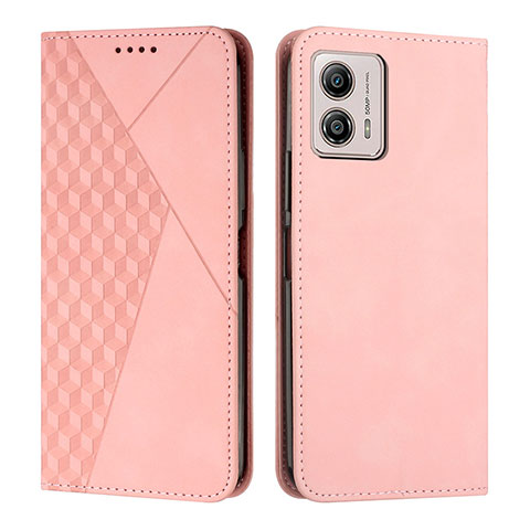 Funda de Cuero Cartera con Soporte Carcasa Y02X para Motorola Moto G53 5G Oro Rosa