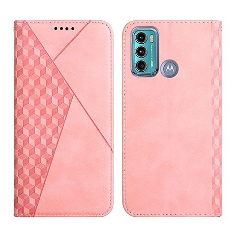 Funda de Cuero Cartera con Soporte Carcasa Y02X para Motorola Moto G60 Oro Rosa