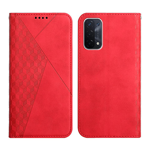 Funda de Cuero Cartera con Soporte Carcasa Y02X para Oppo A74 5G Rojo