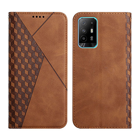 Funda de Cuero Cartera con Soporte Carcasa Y02X para Oppo A94 5G Marron