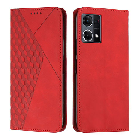 Funda de Cuero Cartera con Soporte Carcasa Y02X para Oppo Reno8 4G Rojo