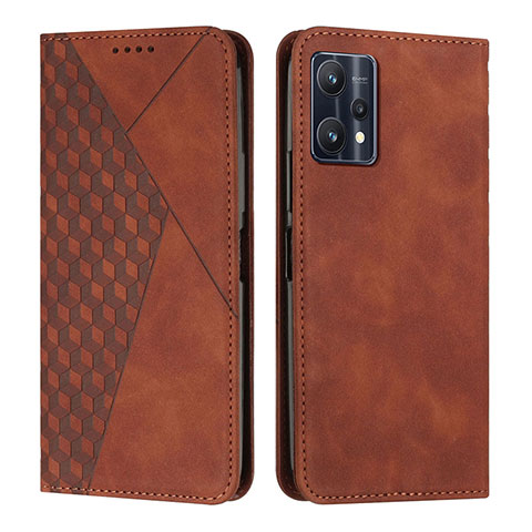 Funda de Cuero Cartera con Soporte Carcasa Y02X para Realme 9 Pro 5G Marron