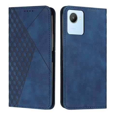 Funda de Cuero Cartera con Soporte Carcasa Y02X para Realme C30s Azul