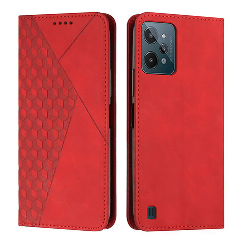 Funda de Cuero Cartera con Soporte Carcasa Y02X para Realme C31 Rojo