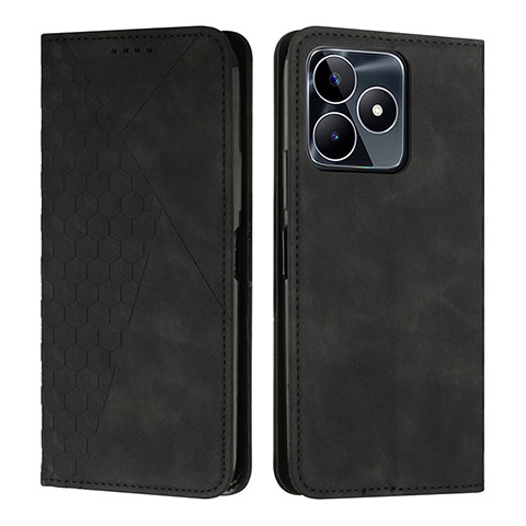 Funda de Cuero Cartera con Soporte Carcasa Y02X para Realme C51 Negro