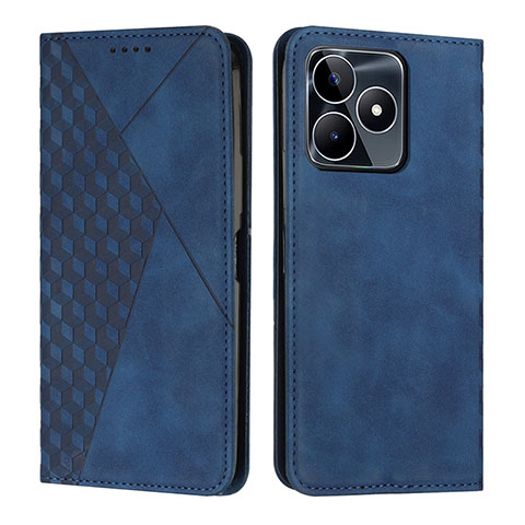 Funda de Cuero Cartera con Soporte Carcasa Y02X para Realme C53 India Azul