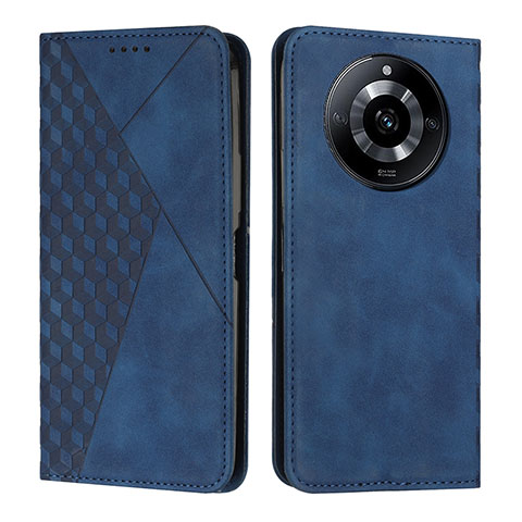 Funda de Cuero Cartera con Soporte Carcasa Y02X para Realme Narzo 60 Pro 5G Azul