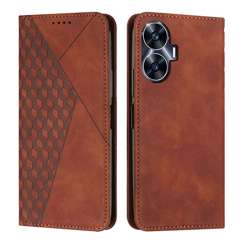 Funda de Cuero Cartera con Soporte Carcasa Y02X para Realme Narzo N55 Marron