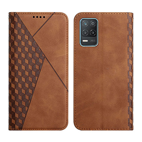 Funda de Cuero Cartera con Soporte Carcasa Y02X para Realme Q3i 5G Marron