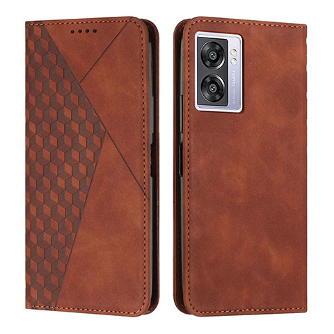 Funda de Cuero Cartera con Soporte Carcasa Y02X para Realme V23 5G Marron