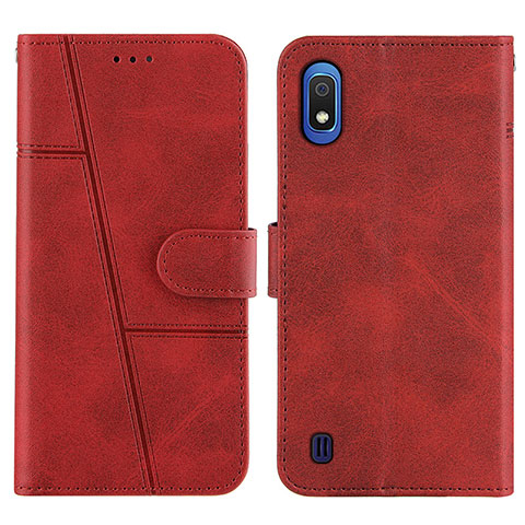 Funda de Cuero Cartera con Soporte Carcasa Y02X para Samsung Galaxy A10 Rojo