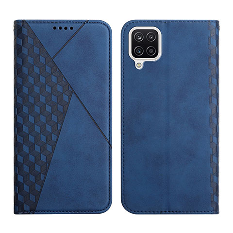 Funda de Cuero Cartera con Soporte Carcasa Y02X para Samsung Galaxy A12 Nacho Azul