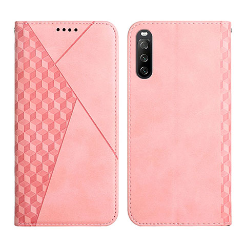 Funda de Cuero Cartera con Soporte Carcasa Y02X para Sony Xperia 10 III Lite Oro Rosa