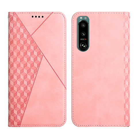 Funda de Cuero Cartera con Soporte Carcasa Y02X para Sony Xperia 5 III Oro Rosa