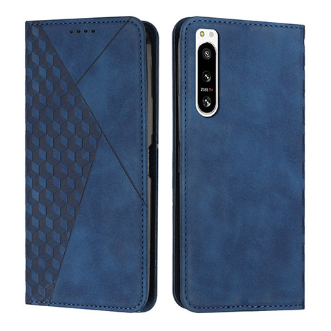 Funda de Cuero Cartera con Soporte Carcasa Y02X para Sony Xperia 5 IV Azul