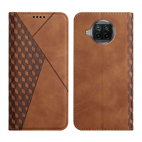 Funda de Cuero Cartera con Soporte Carcasa Y02X para Xiaomi Mi 10i 5G Marron