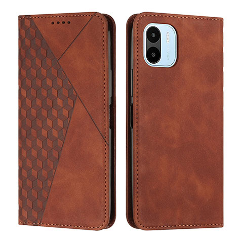 Funda de Cuero Cartera con Soporte Carcasa Y02X para Xiaomi Poco C51 Marron