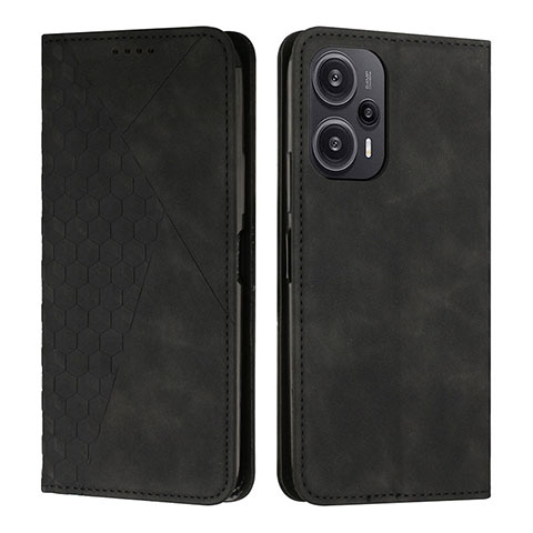 Funda de Cuero Cartera con Soporte Carcasa Y02X para Xiaomi Poco F5 5G Negro