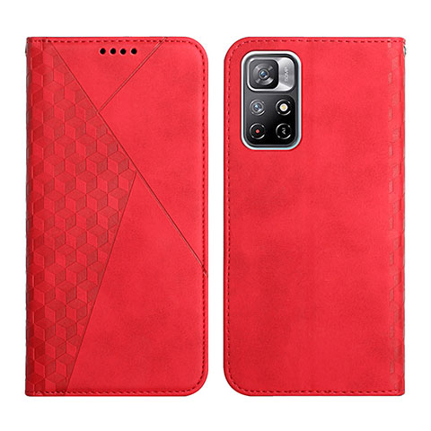 Funda de Cuero Cartera con Soporte Carcasa Y02X para Xiaomi Poco M4 Pro 5G Rojo