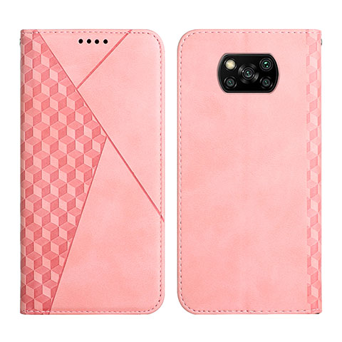 Funda de Cuero Cartera con Soporte Carcasa Y02X para Xiaomi Poco X3 NFC Oro Rosa