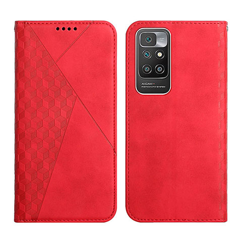 Funda de Cuero Cartera con Soporte Carcasa Y02X para Xiaomi Redmi 10 (2022) Rojo