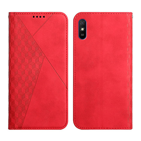 Funda de Cuero Cartera con Soporte Carcasa Y02X para Xiaomi Redmi 9A Rojo