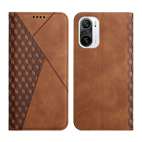 Funda de Cuero Cartera con Soporte Carcasa Y02X para Xiaomi Redmi K40 Pro 5G Marron