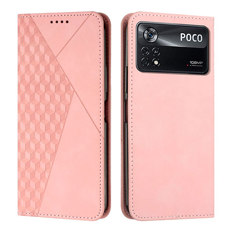 Funda de Cuero Cartera con Soporte Carcasa Y02X para Xiaomi Redmi Note 11E Pro 5G Oro Rosa