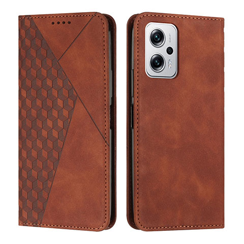 Funda de Cuero Cartera con Soporte Carcasa Y02X para Xiaomi Redmi Note 11T Pro 5G Marron