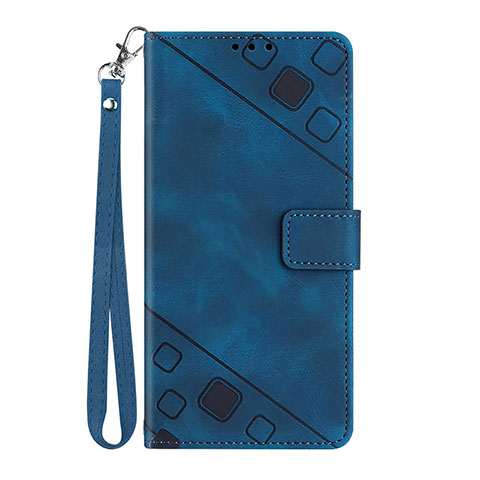 Funda de Cuero Cartera con Soporte Carcasa Y03B para Huawei Enjoy 50 Azul