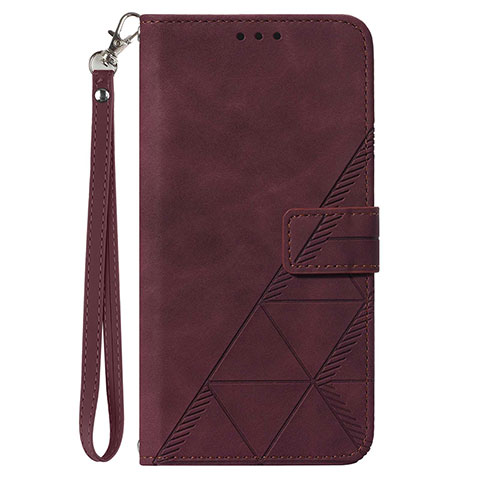 Funda de Cuero Cartera con Soporte Carcasa Y03B para Samsung Galaxy F02S SM-E025F Rojo Rosa