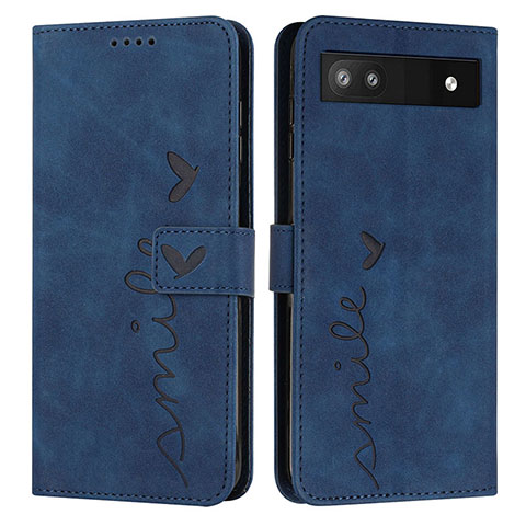 Funda de Cuero Cartera con Soporte Carcasa Y03X para Google Pixel 6a 5G Azul