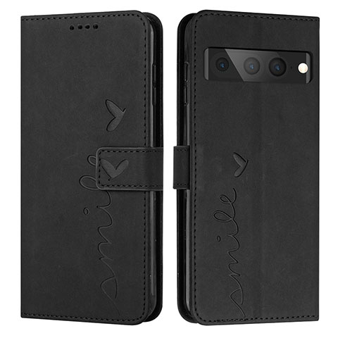 Funda de Cuero Cartera con Soporte Carcasa Y03X para Google Pixel 7 Pro 5G Negro