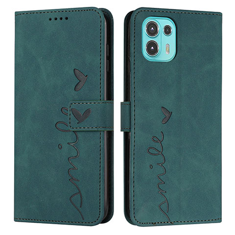 Funda de Cuero Cartera con Soporte Carcasa Y03X para Motorola Moto Edge 20 Lite 5G Verde