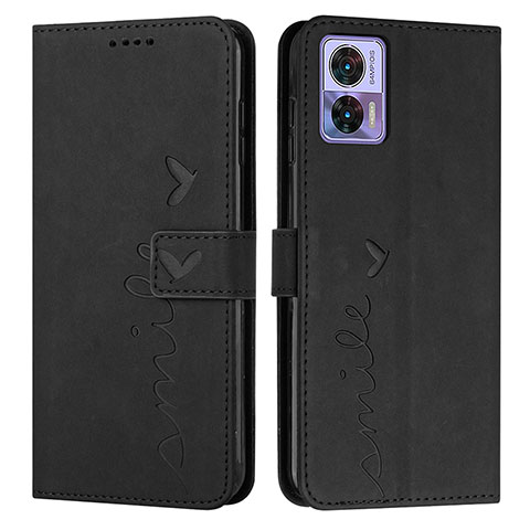 Funda de Cuero Cartera con Soporte Carcasa Y03X para Motorola Moto Edge 30 Neo 5G Negro