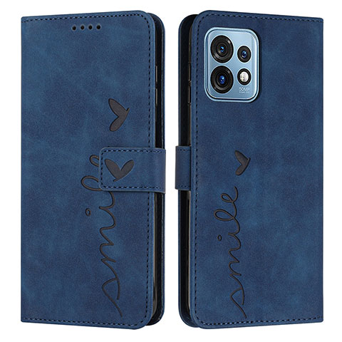 Funda de Cuero Cartera con Soporte Carcasa Y03X para Motorola Moto Edge 40 Pro 5G Azul