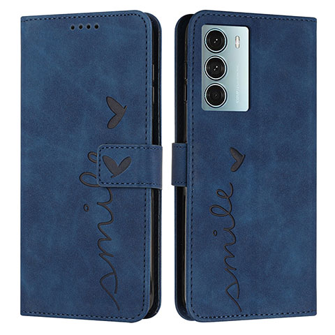 Funda de Cuero Cartera con Soporte Carcasa Y03X para Motorola Moto Edge S30 5G Azul